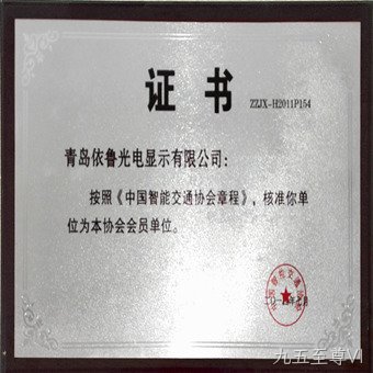 交通安防协会证书